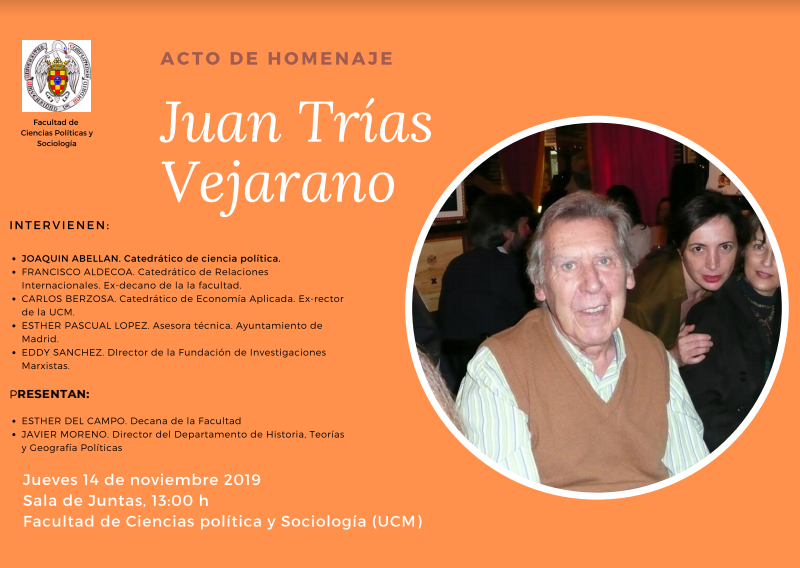Acto de homenaje: Juan Trías Vejarano